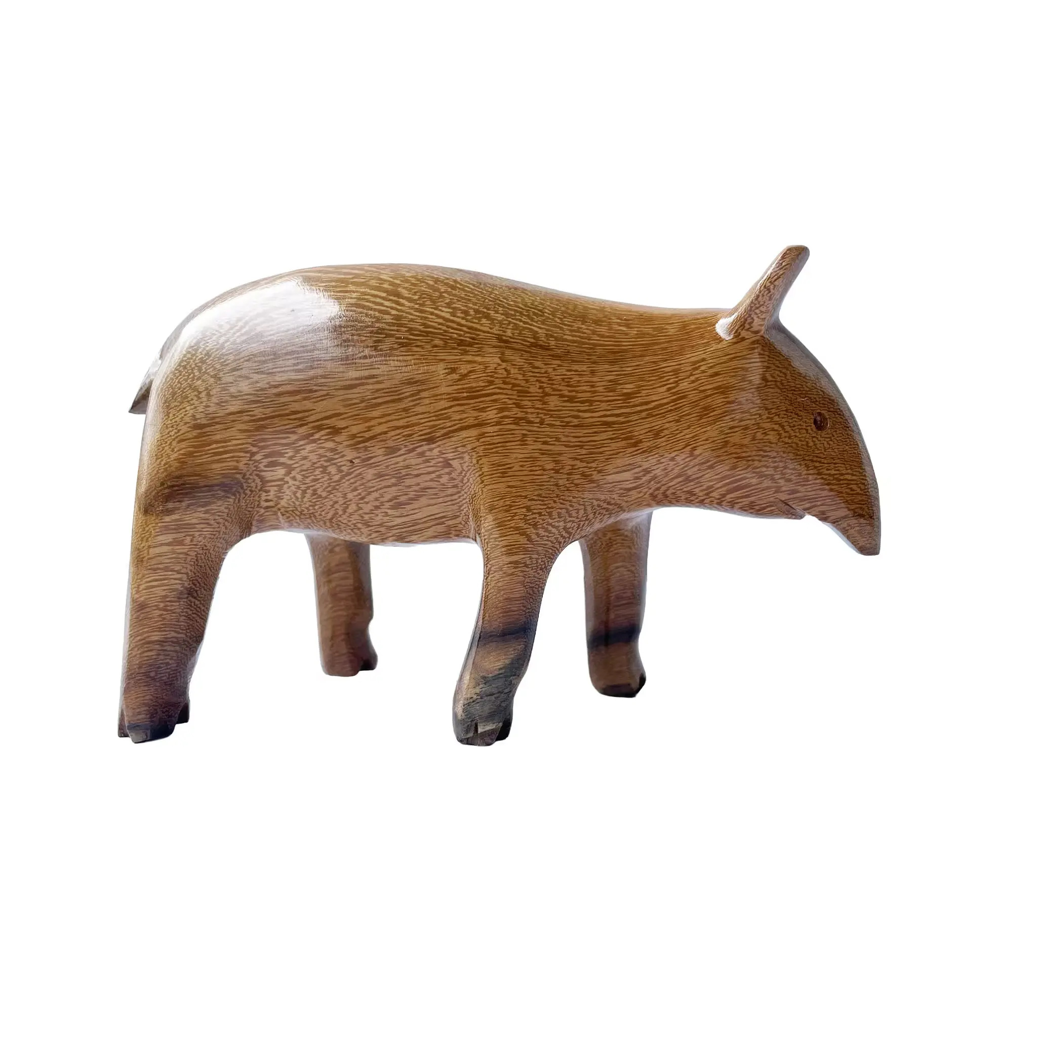 Danta, tallada a mano en madera recuperada, souvenir artesanal de Costa Rica (detalle 1)