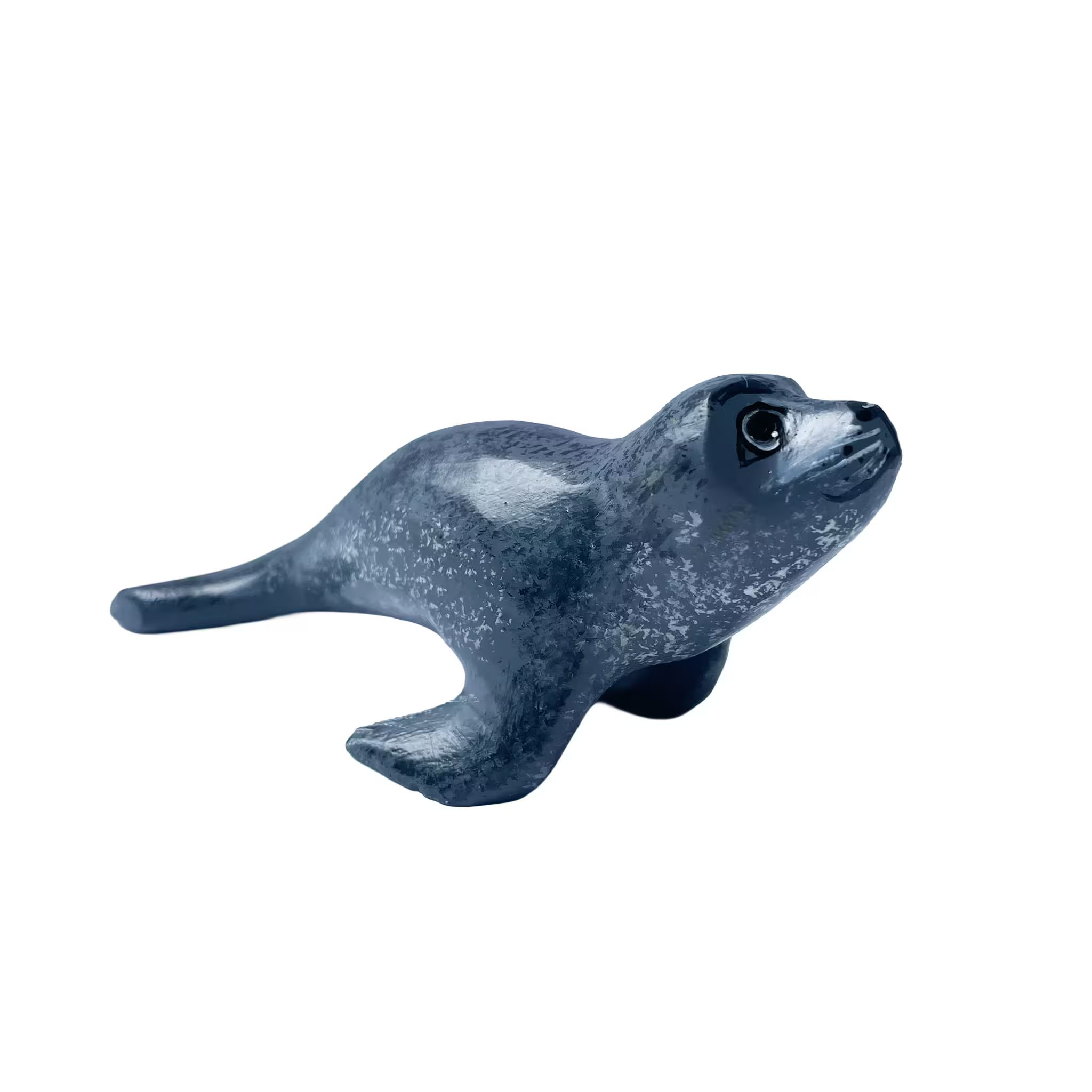 Sea lion, hand-painted reclaimed wood, handmade Costa Rica souvenir (detail 1)