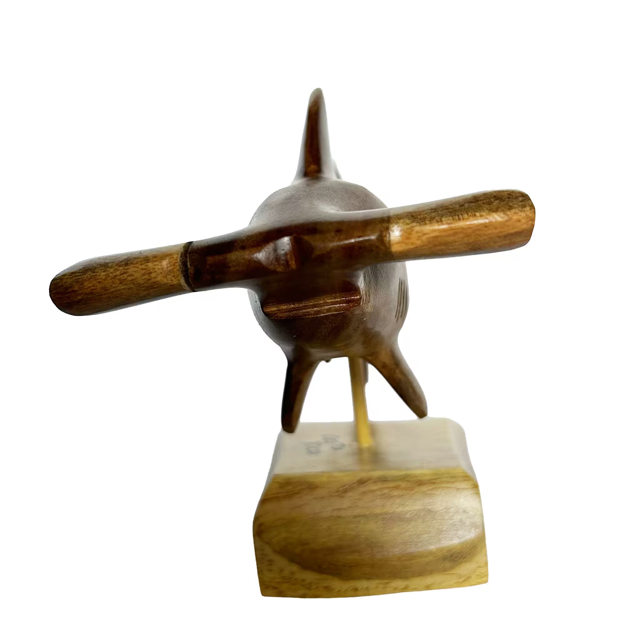 Hammerhead shark, hand-carved reclaimed wood, handmade Costa Rica souvenir (detail 2)